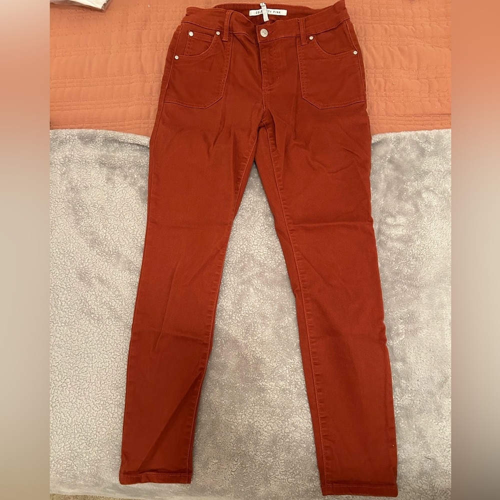 Celebrity Pink Burnt Orange Jeggings